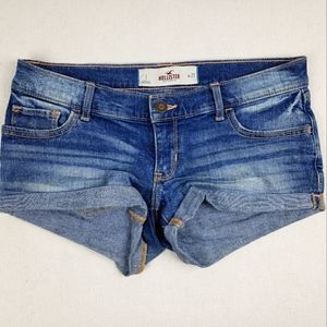 Hollister Cuffed Blue Jean Shorts